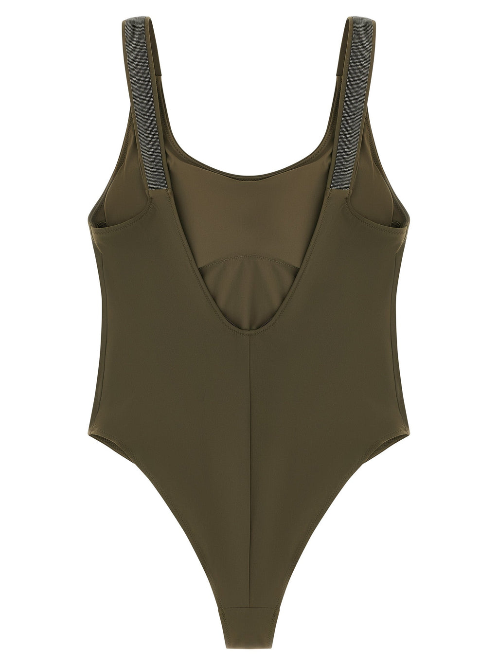 Brunello Cucinelli Bicolor Polyamide One-Piece Swimsuit