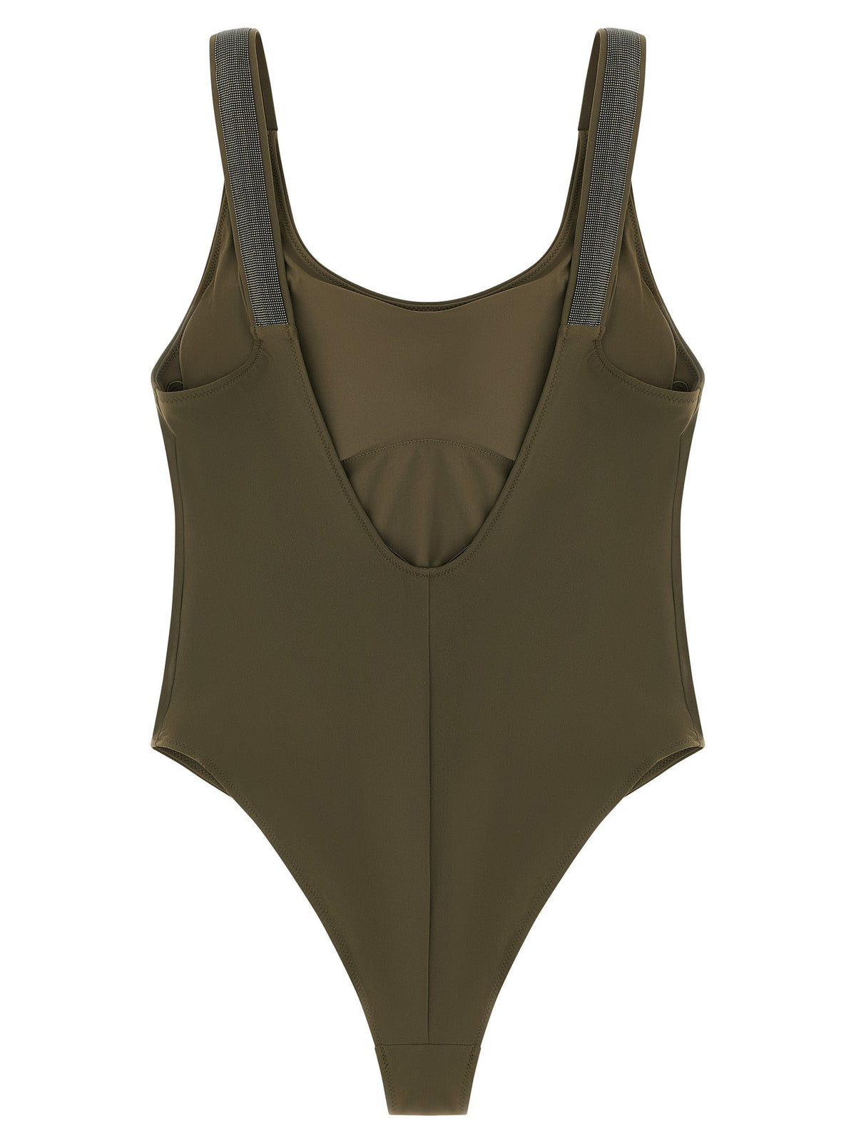 Brunello Cucinelli Bicolor Polyamide One-Piece Swimsuit