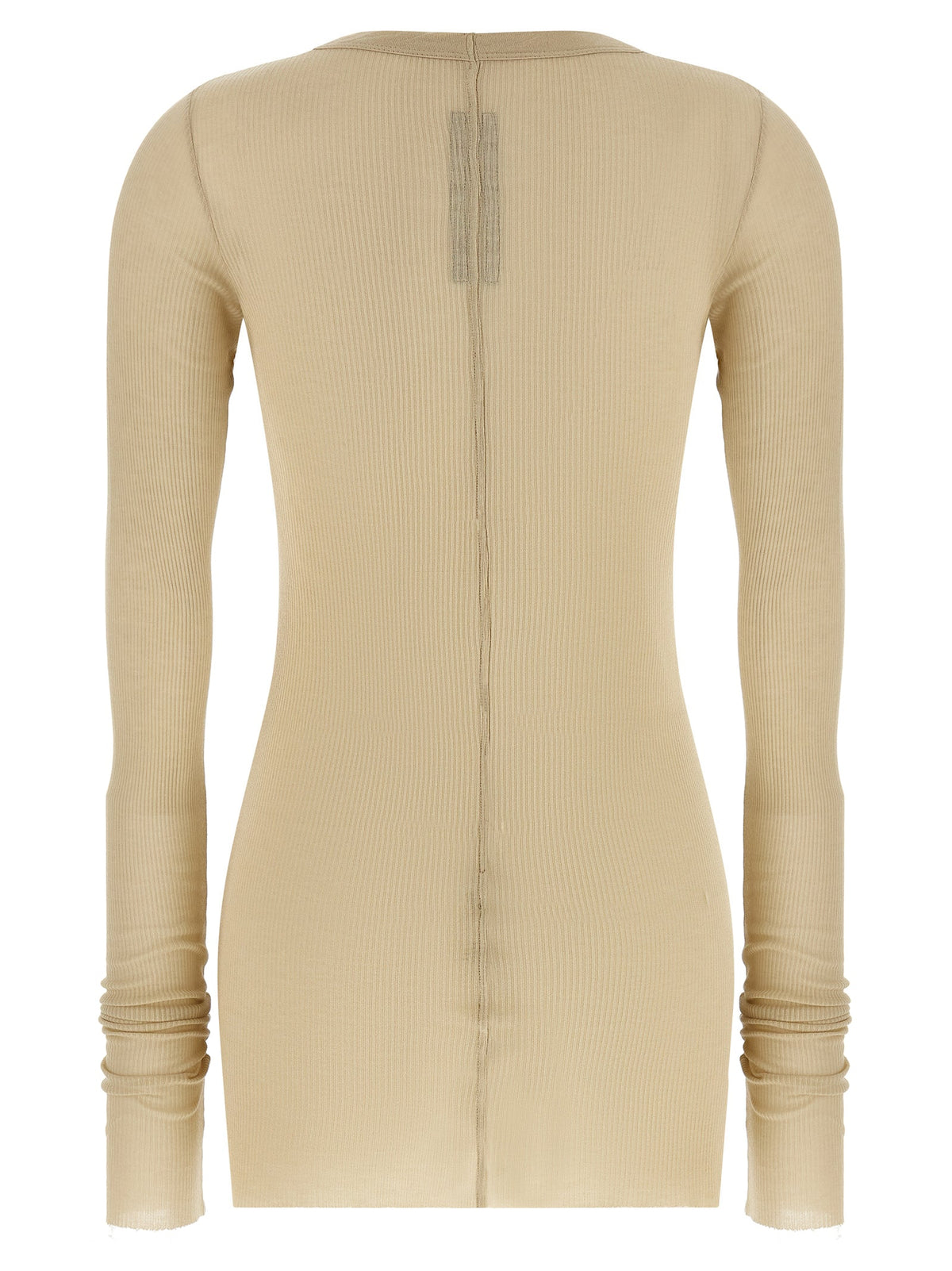 Rick Owens Beige Viscose Long Sleeve T-Shirt