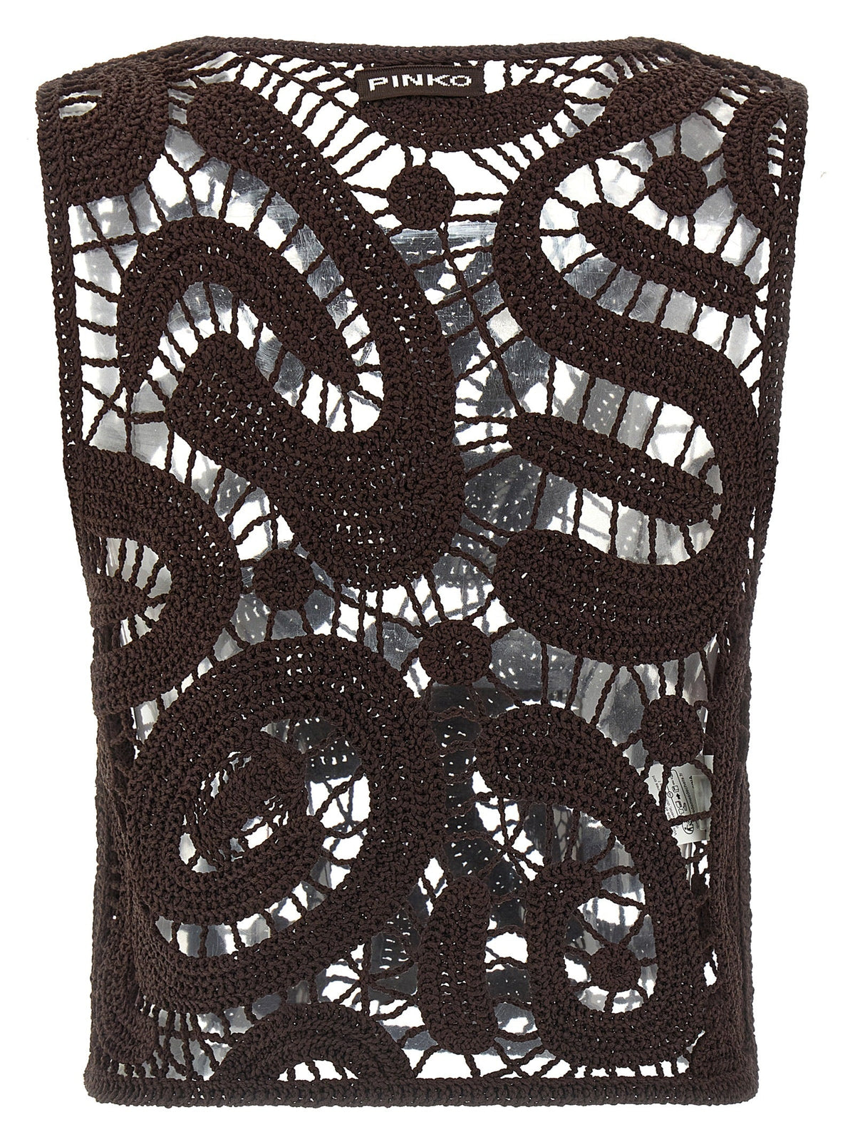 PINKO Brown Viscose Blouse