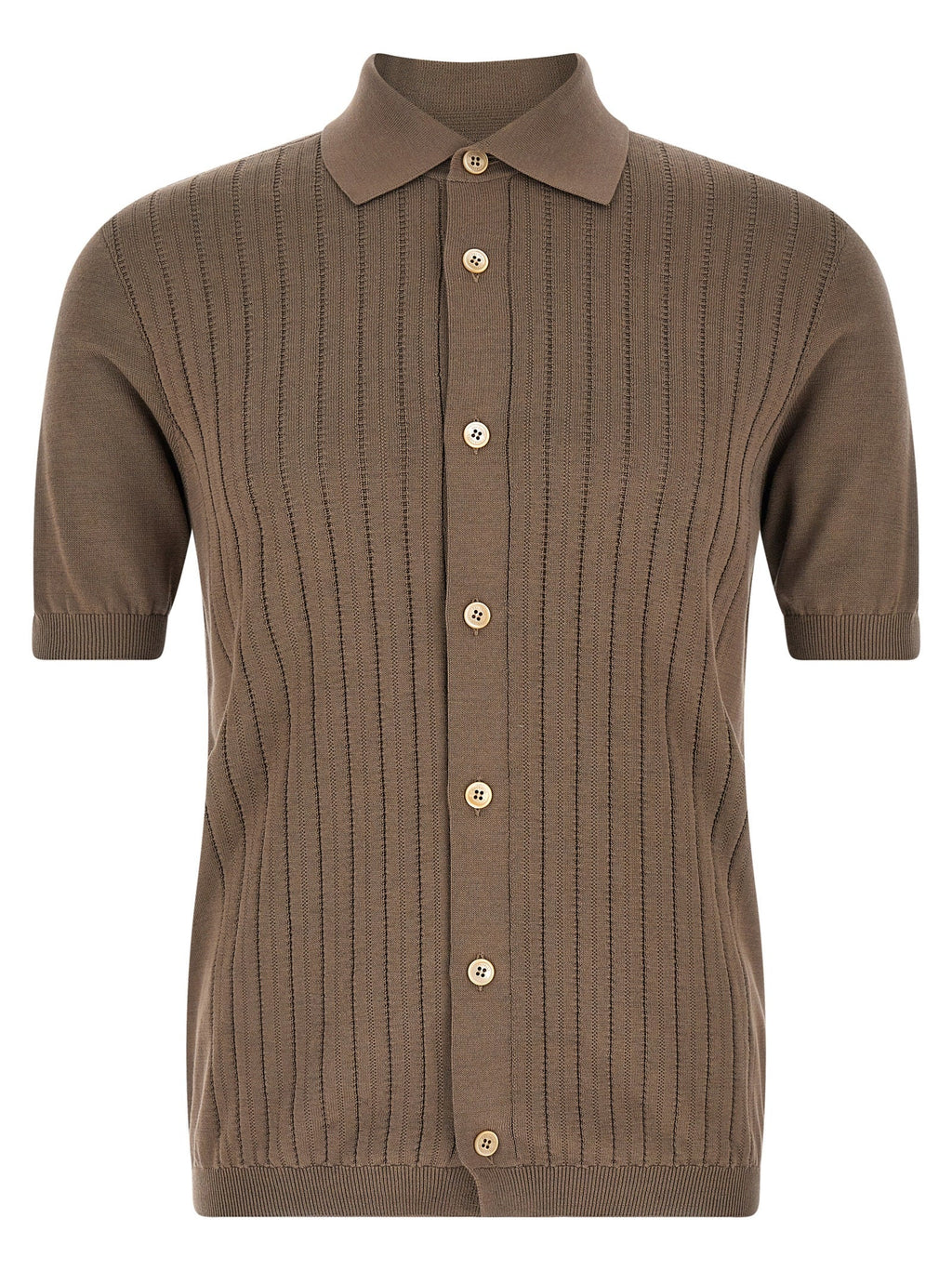 Brunello Cucinelli Brown Cotton Blouse