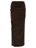 Entire Studios Brown Viscose Mini Skirt