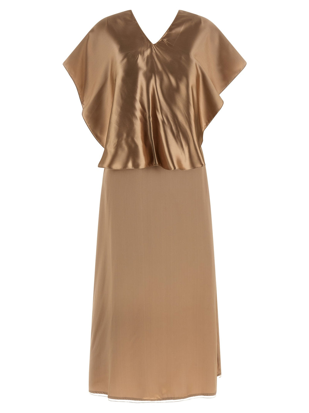 Fabiana Filippi Beige Viscose Midi Dress