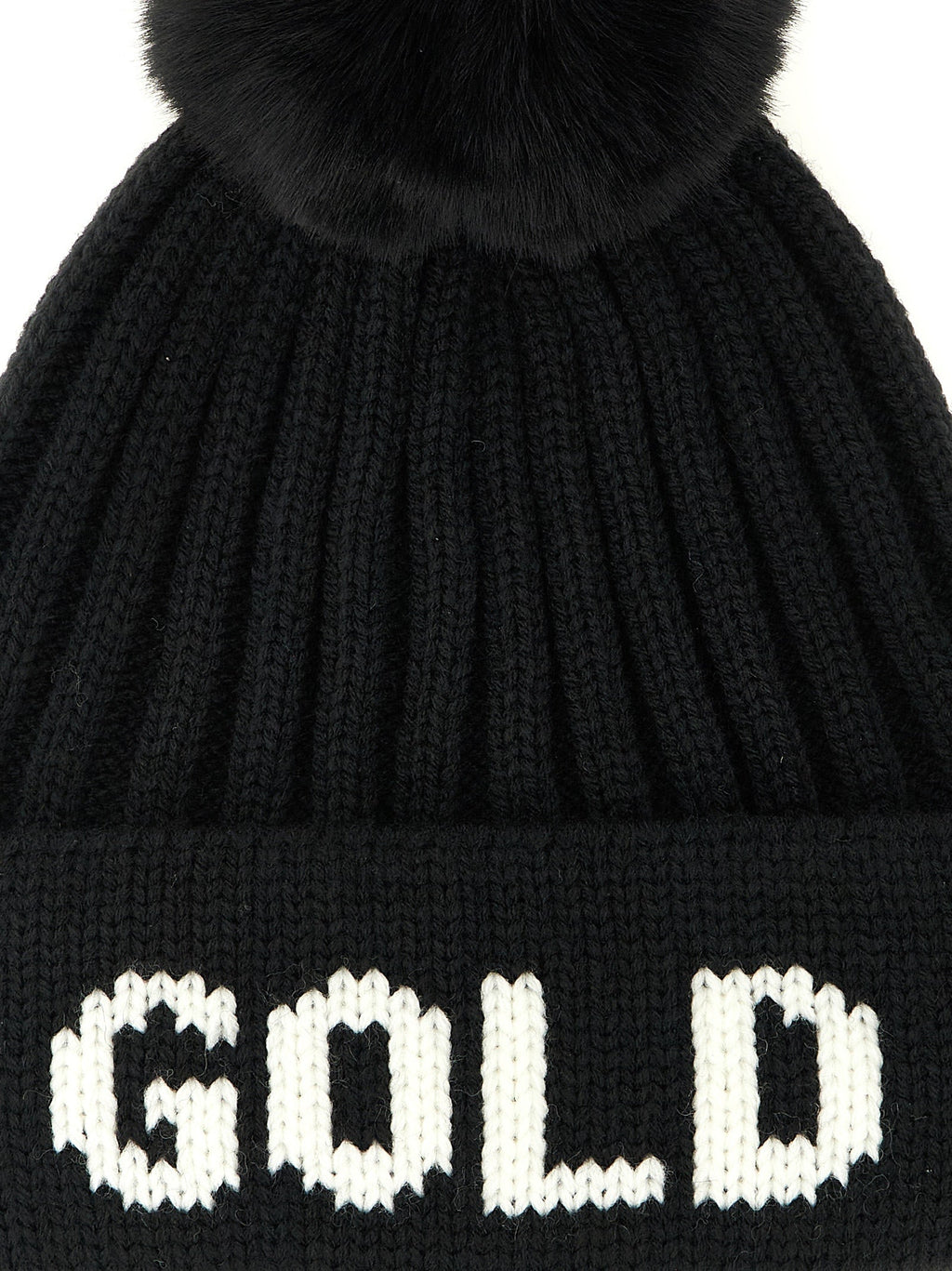 GOLDBERGH Black Marabou Beanie