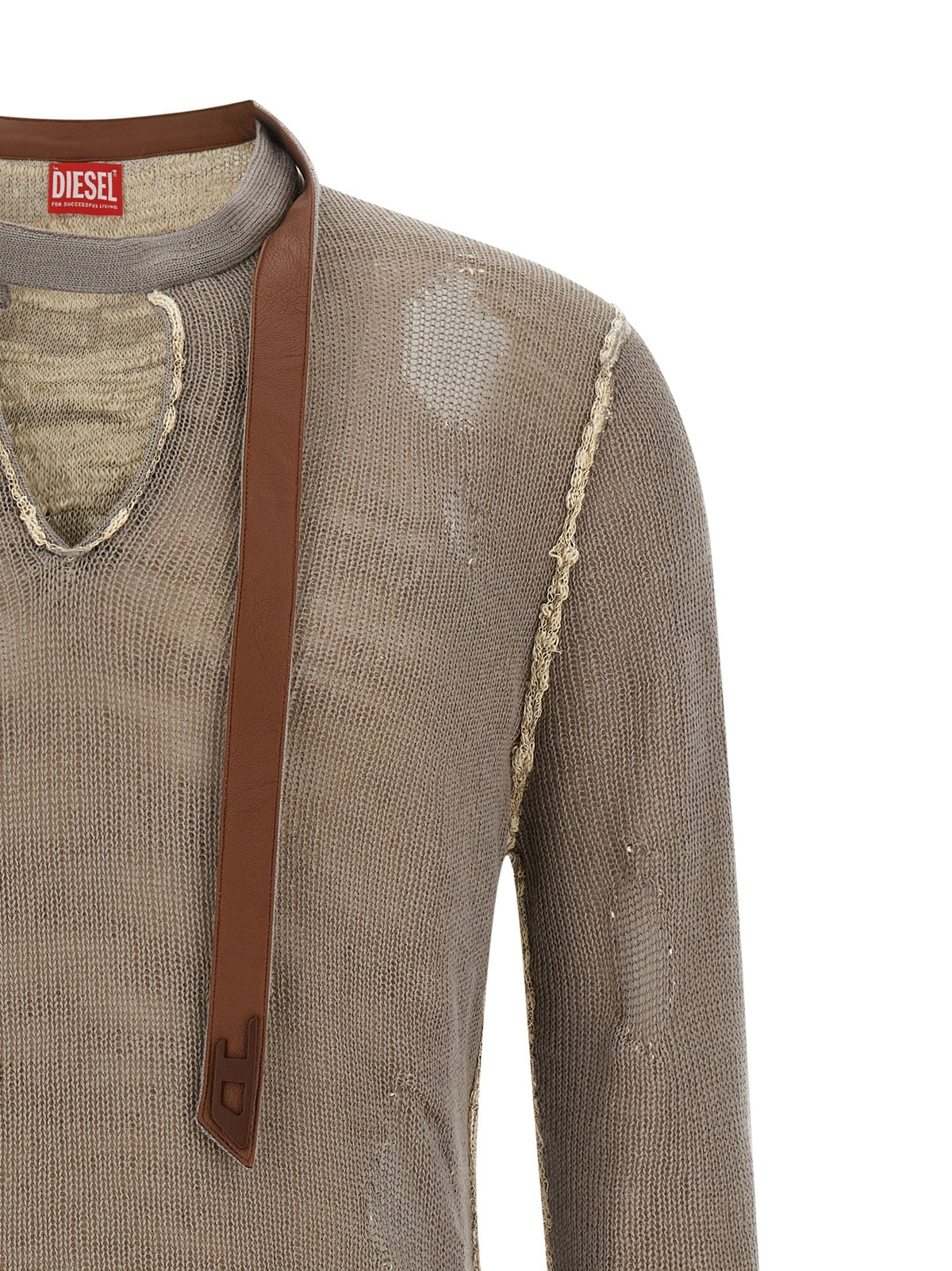 Diesel Gray Cotton Cardigan
