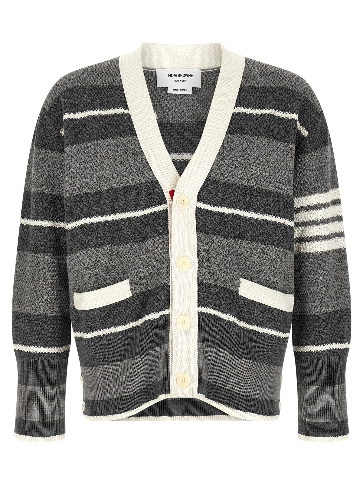 Thom Browne Gray Cotton Cardigan