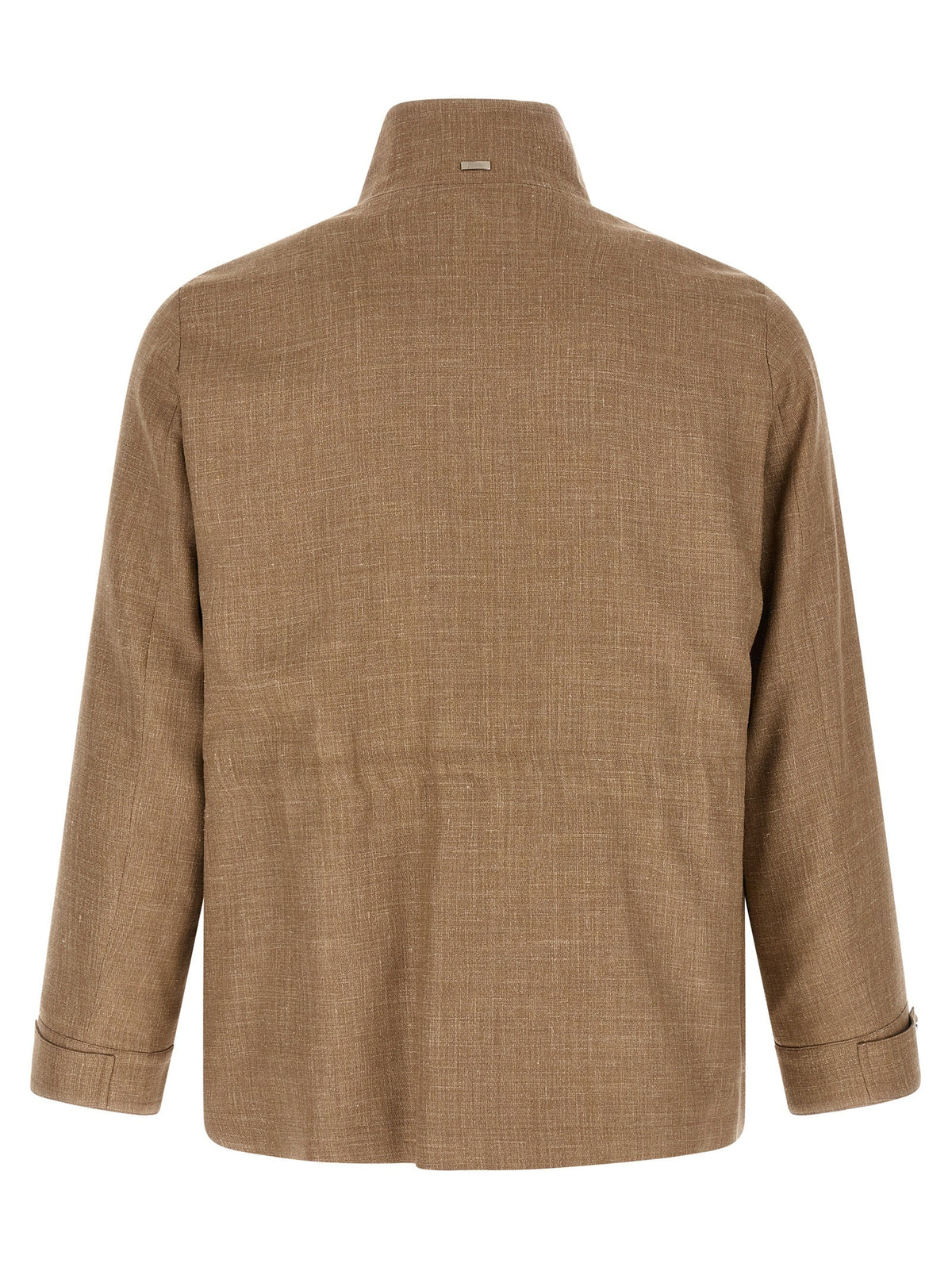 Herno Beige Wool Full-Length Jacket