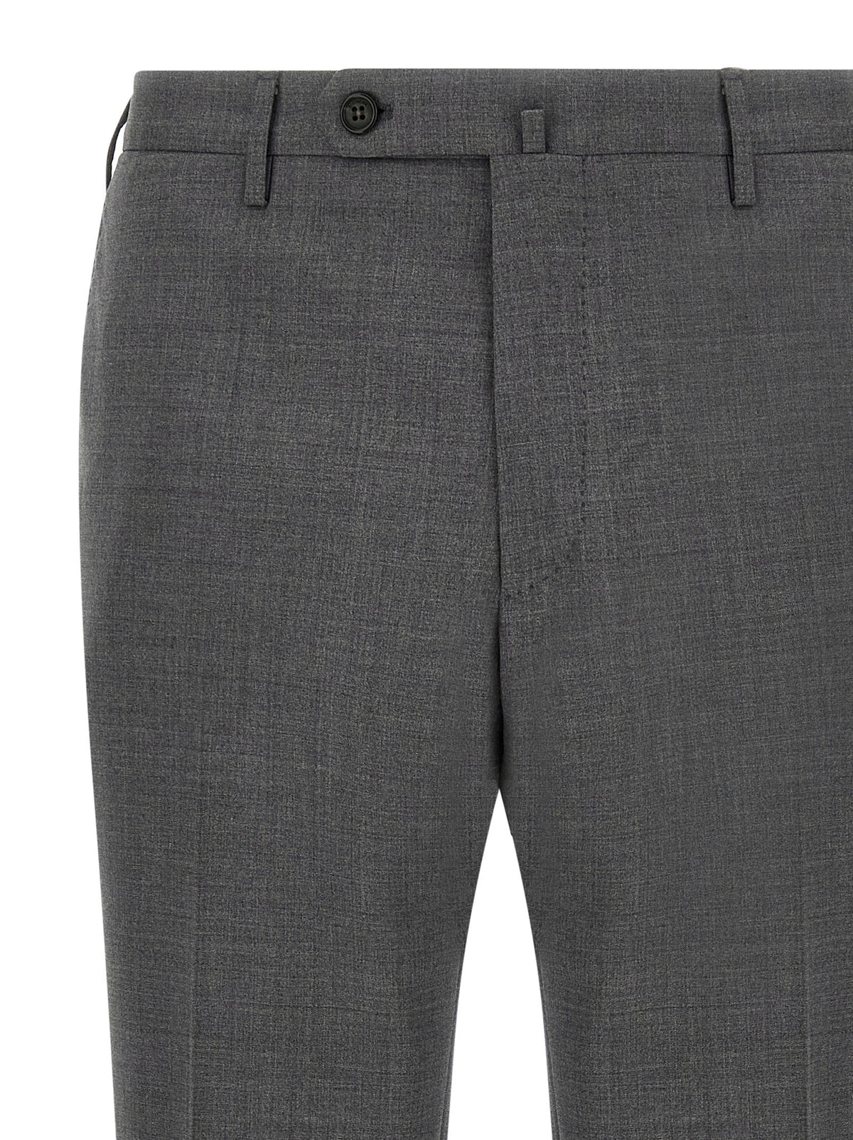 Incotex Gray Virgin Wool Dress Pants