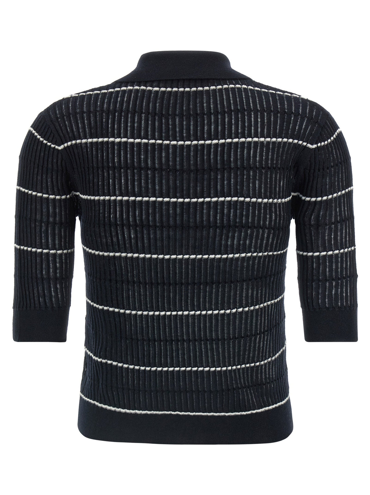 Max Mara Blue Silk Polo Shirt