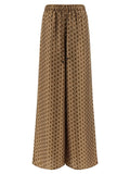 Max Mara Brown Silk Casual Pants