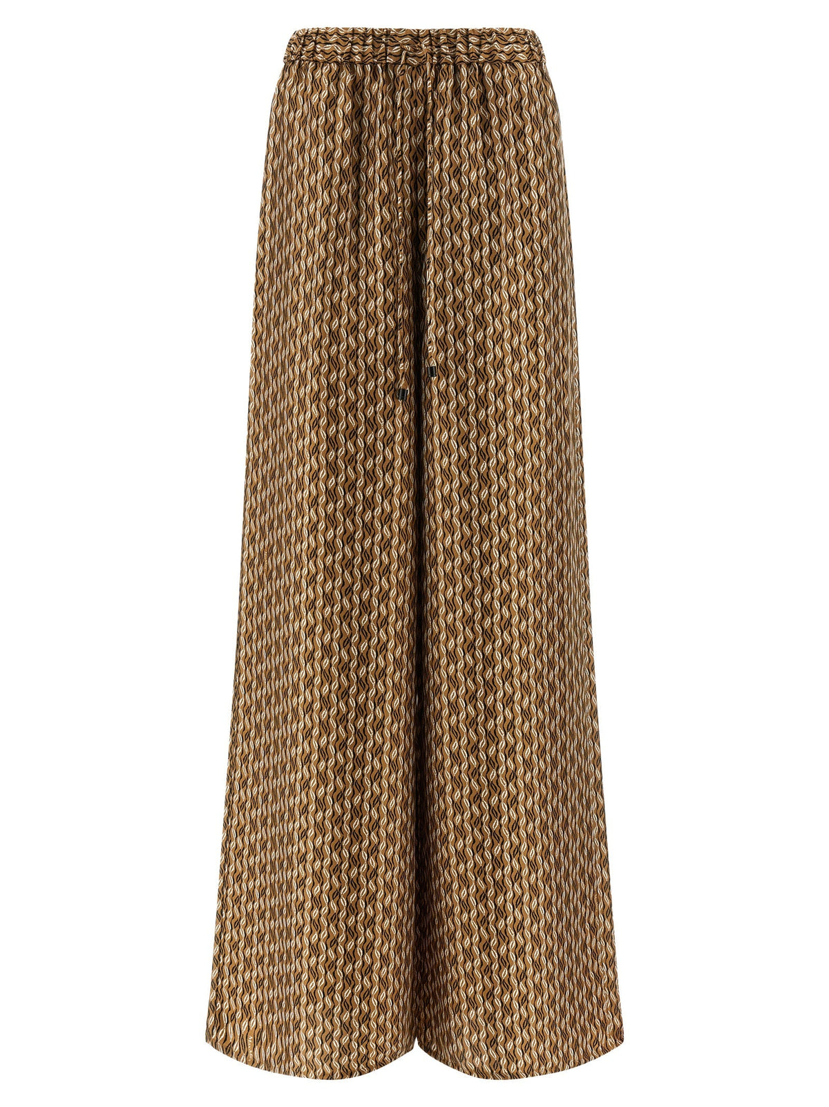 Max Mara Brown Silk Casual Pants
