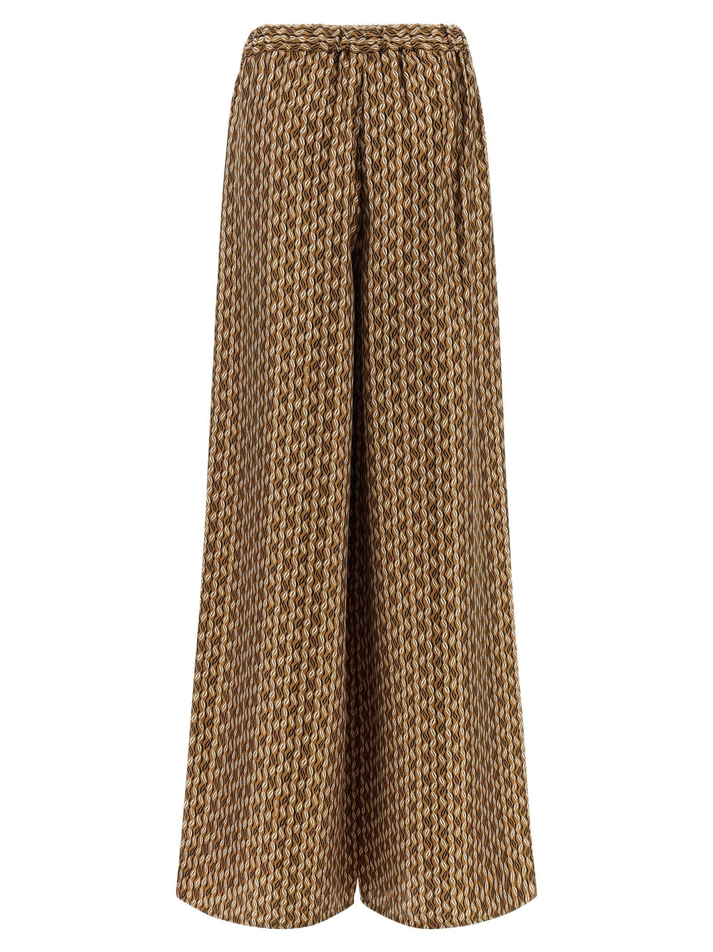 Max Mara Brown Silk Casual Pants