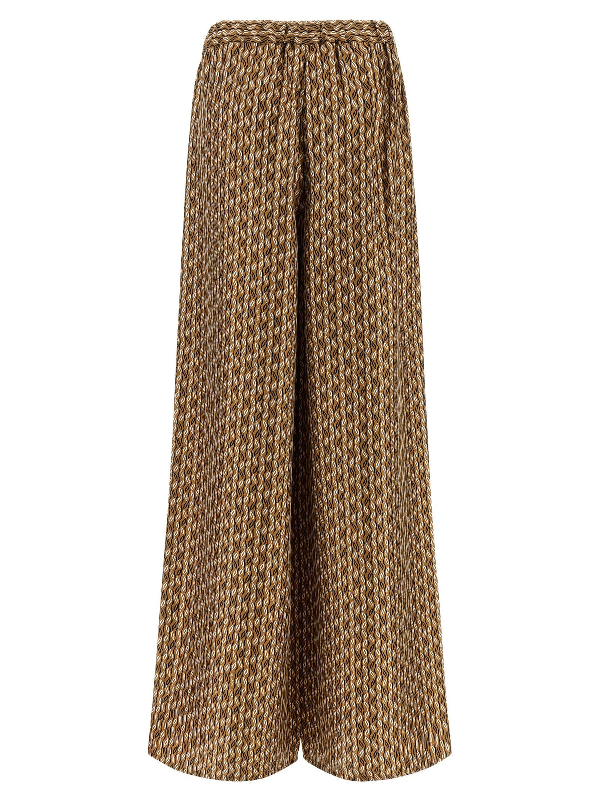 Max Mara Brown Silk Casual Pants