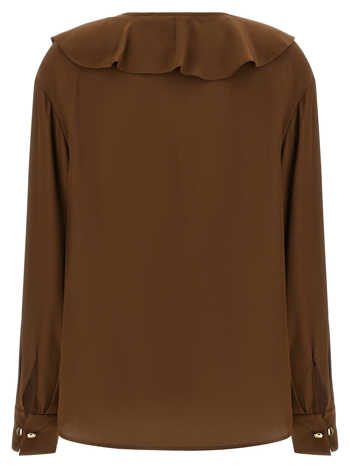 Max Mara Brown Silk Blouse