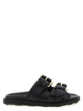 Moschino Black Calfskin Slides