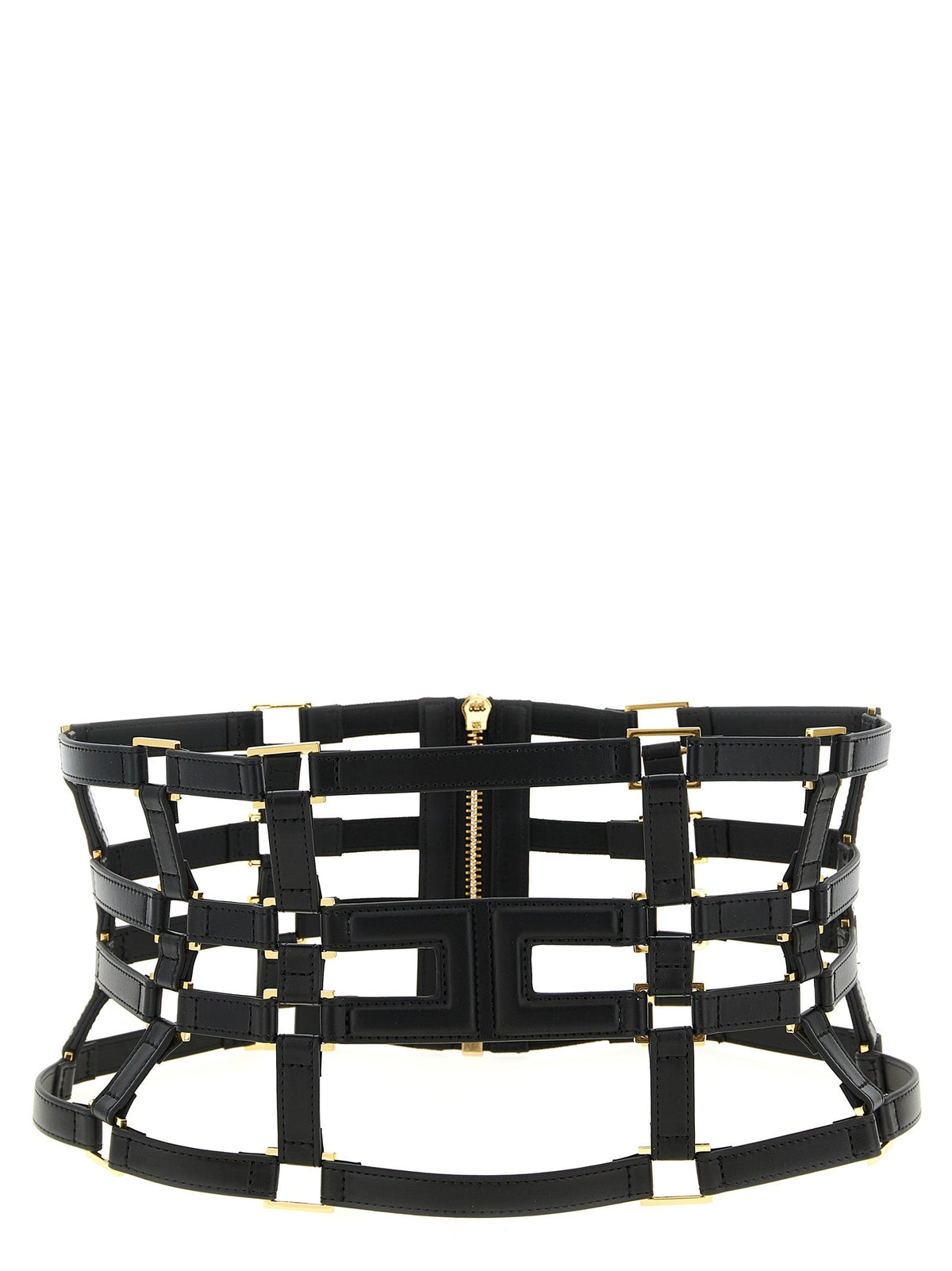 Elisabetta Franchi Black Polyethylene High-Waist Belt