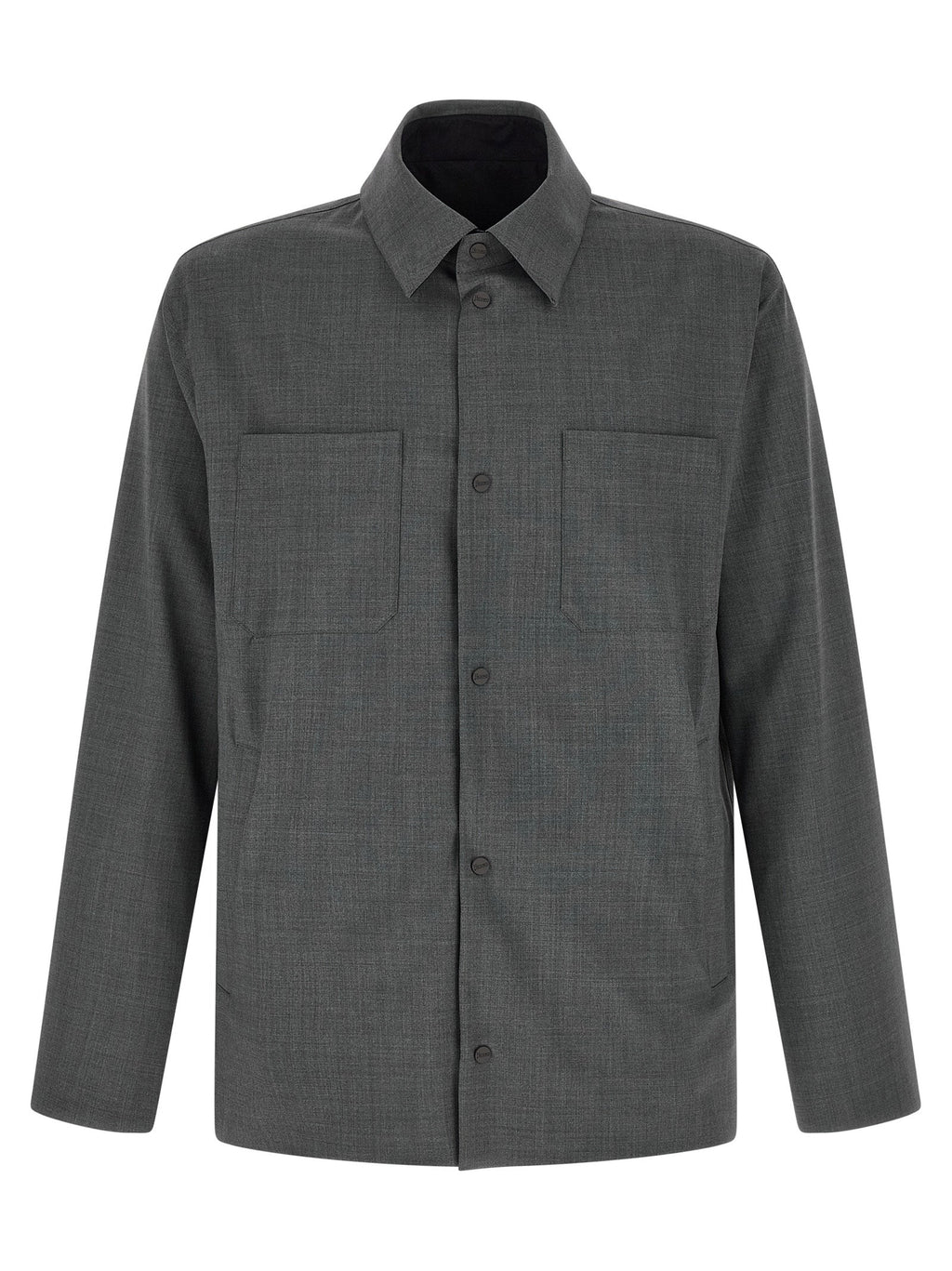 Herno Gray Polyester Full-Length Jacket