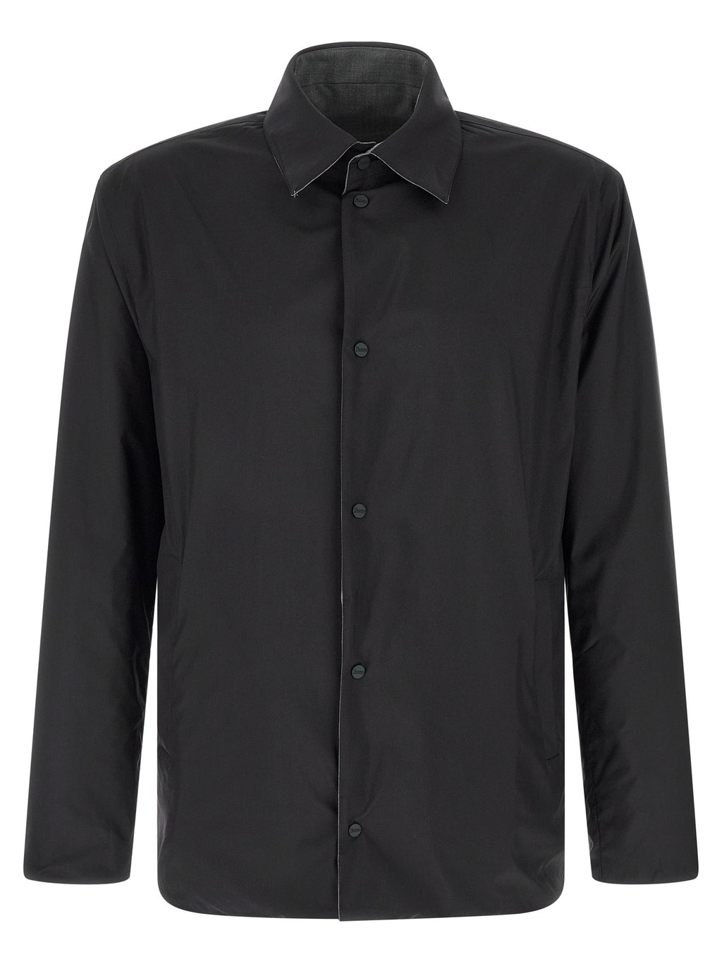 Herno Gray Polyester Full-Length Jacket
