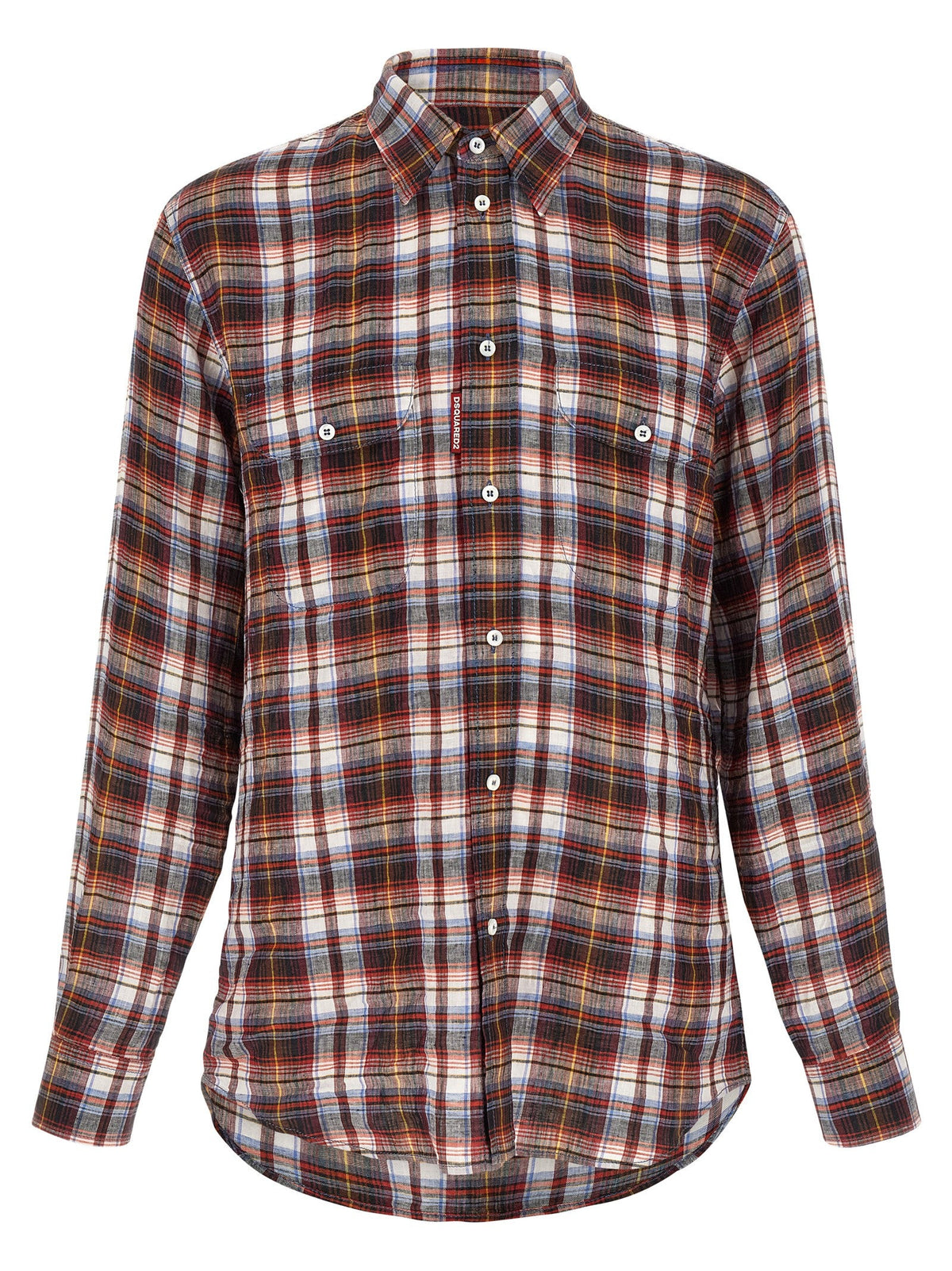 Dsquared² Red Linen Blouse