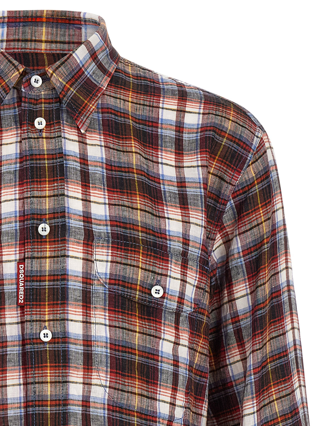 Dsquared² Red Linen Blouse