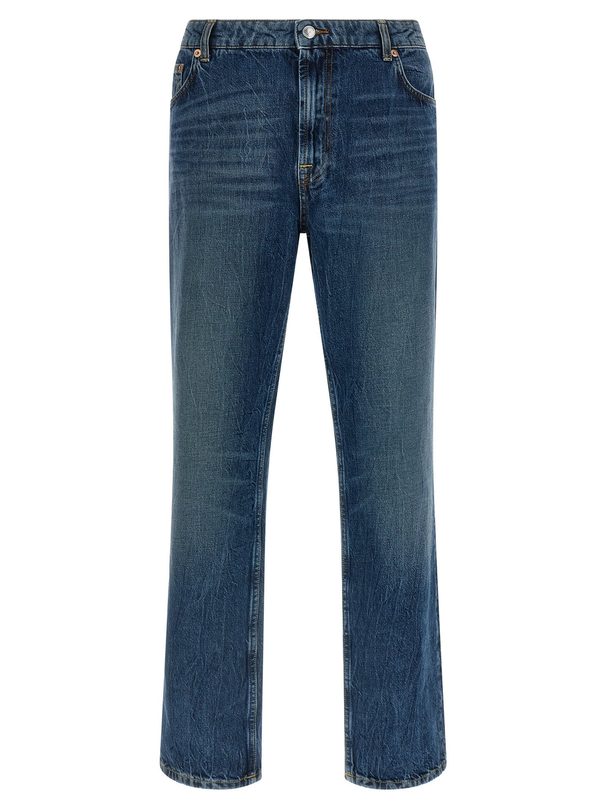 Department 5 Blue Cotton Straight-Leg Jeans