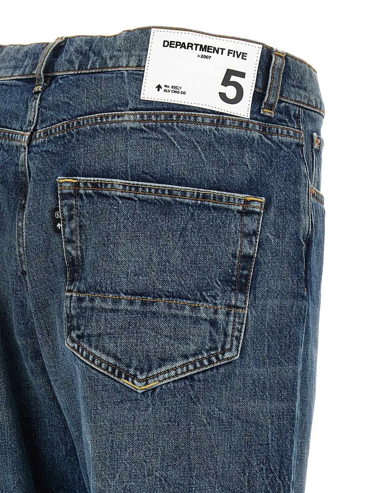 Department 5 Blue Cotton Straight-Leg Jeans