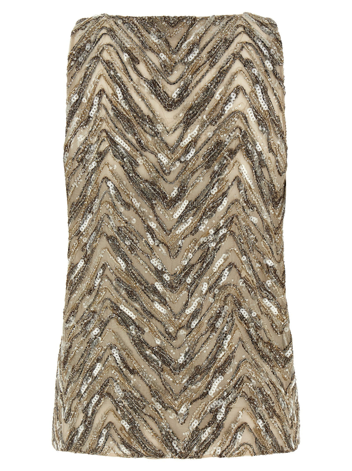 Brunello Cucinelli Beige Silk Tank Tops