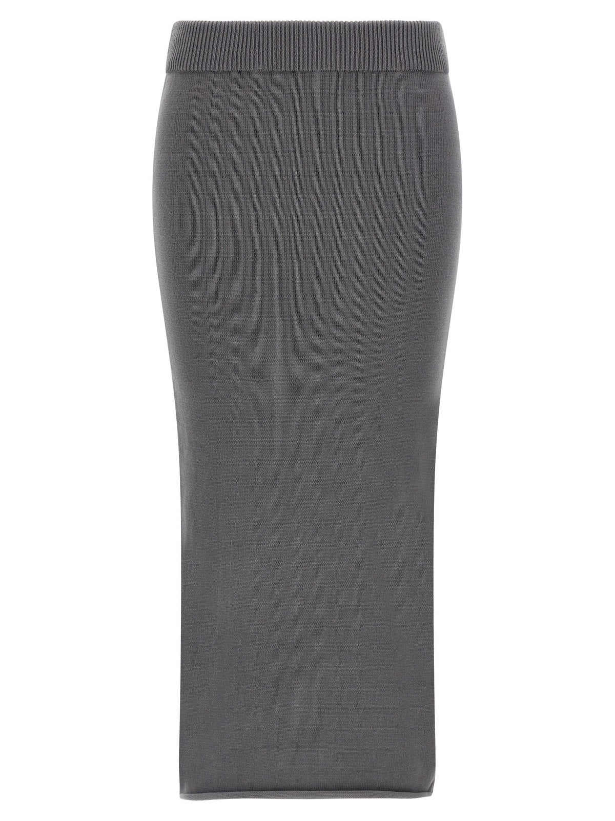 Entire Studios Gray Cotton Midi Skirt