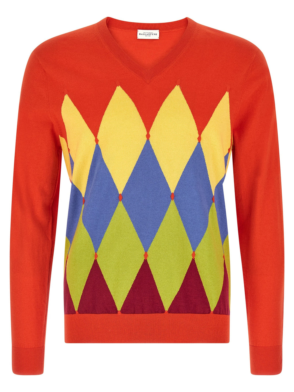 Ballantyne Red Cotton Cardigan