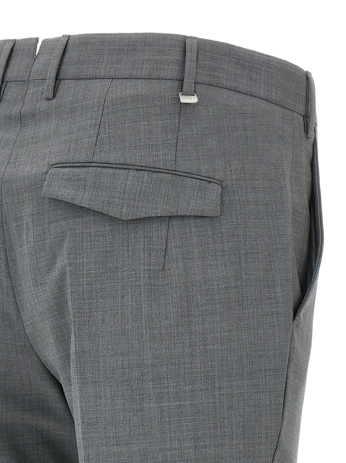 PT Torino Gray Virgin Wool Dress Pants