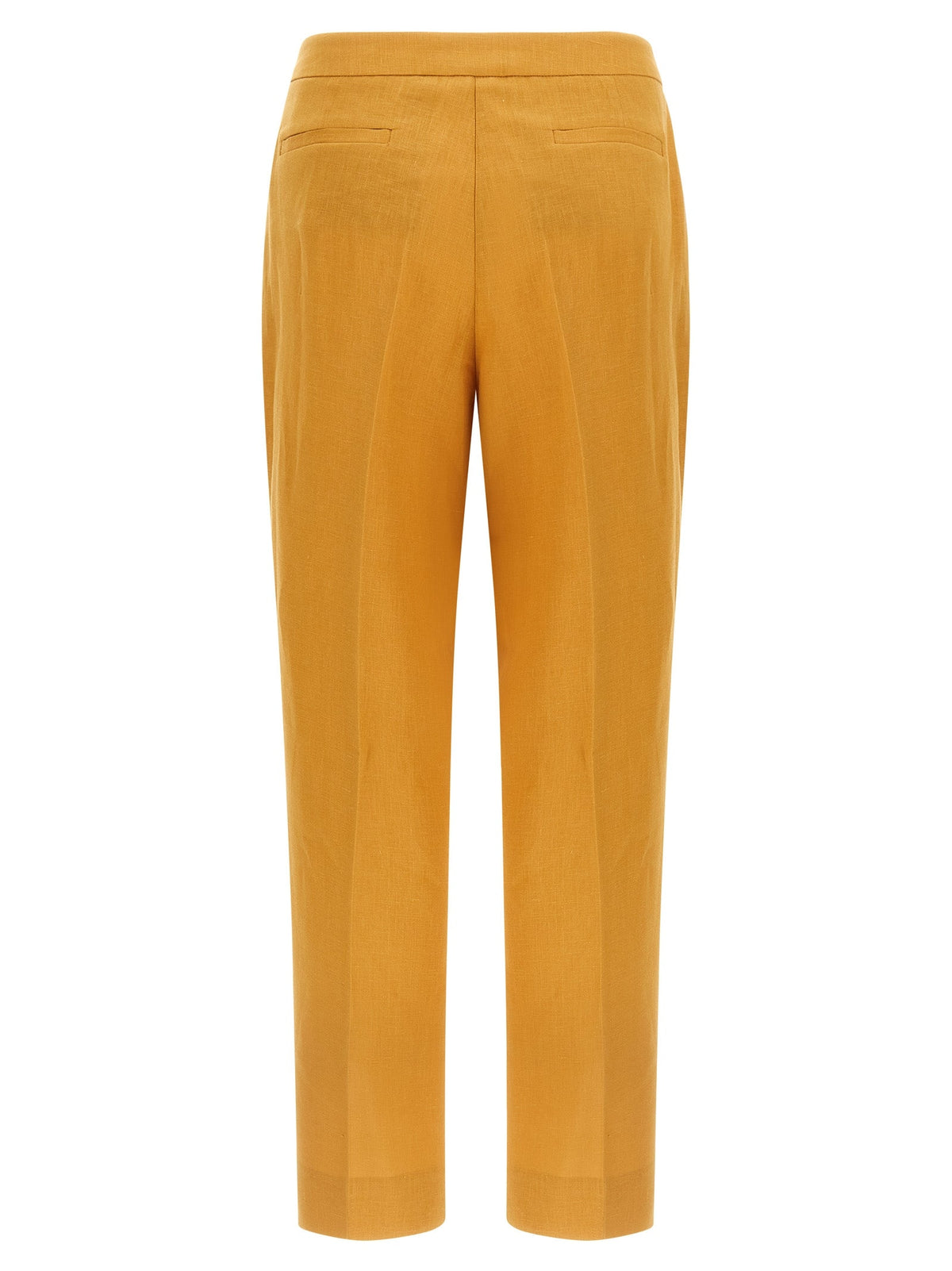 Herno Orange Linen Casual Pants