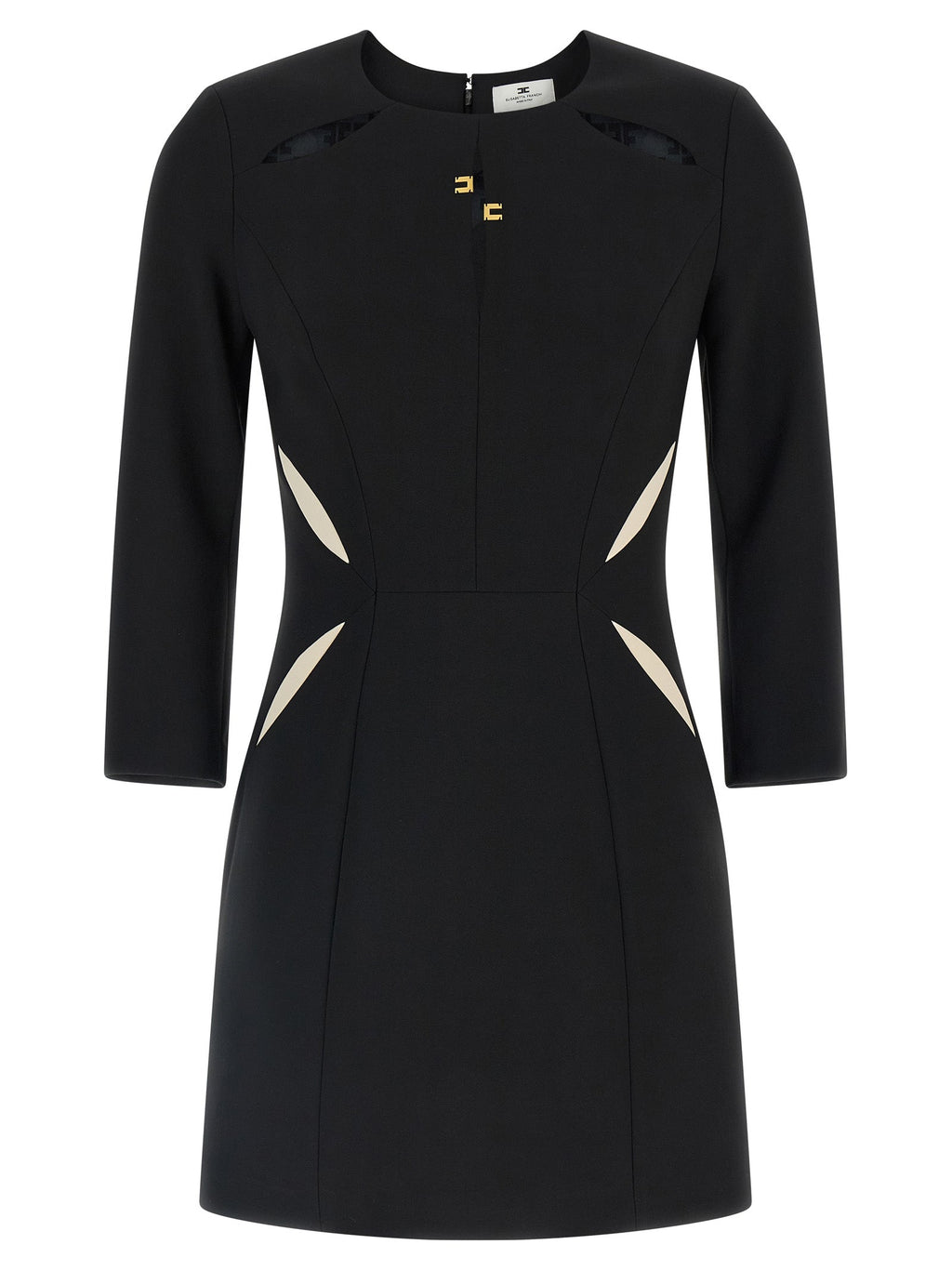 Elisabetta Franchi Bicolor Polyester Short Dress