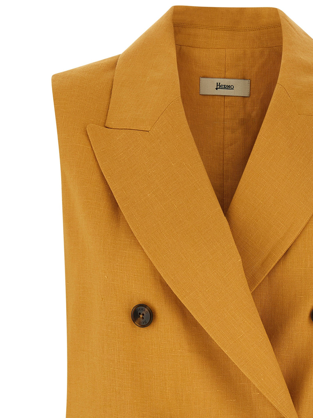 Herno Multicolor Linen Sleeveless Jacket