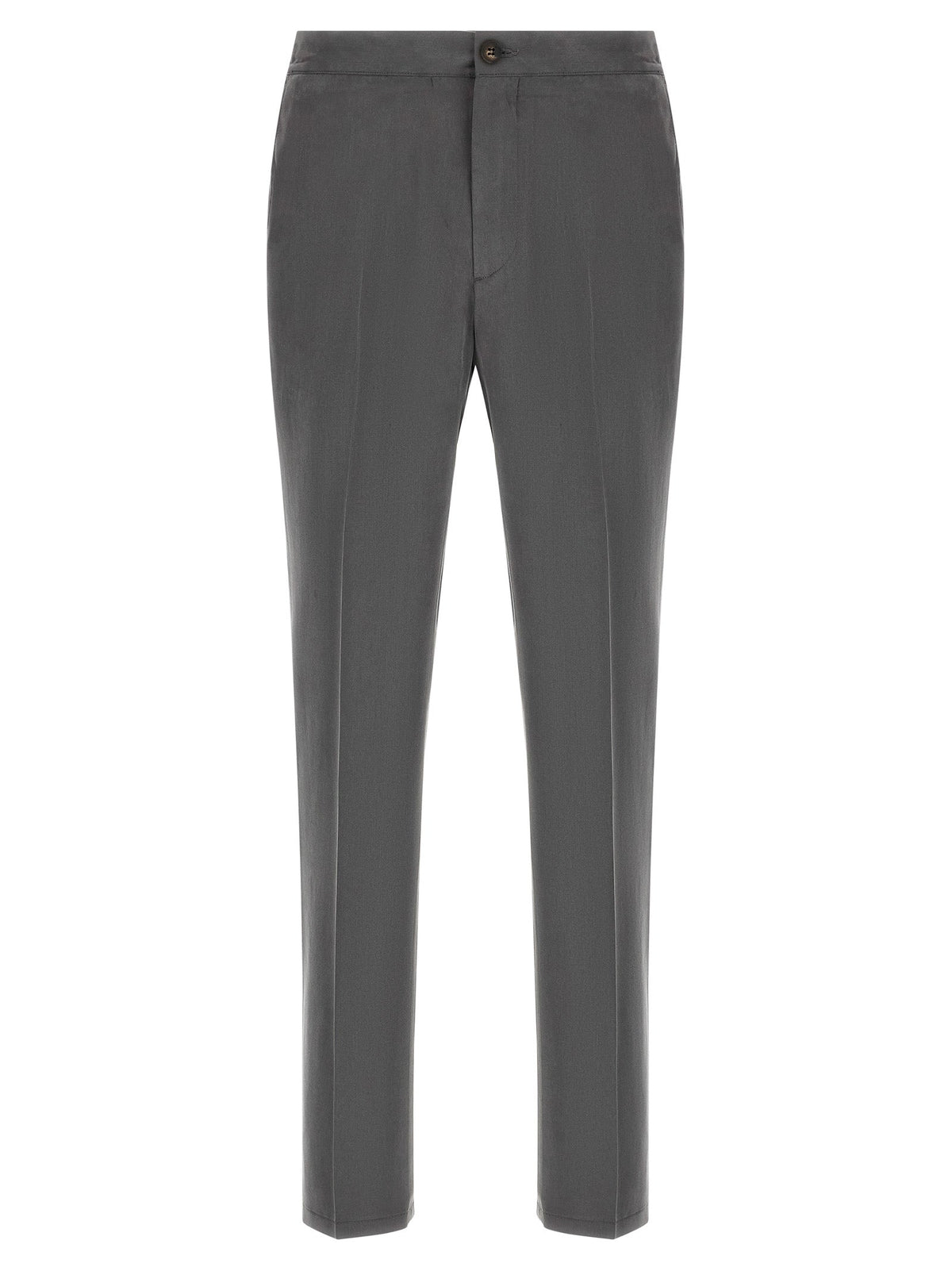 Pal Zileri Gray Lyocell Casual Pants