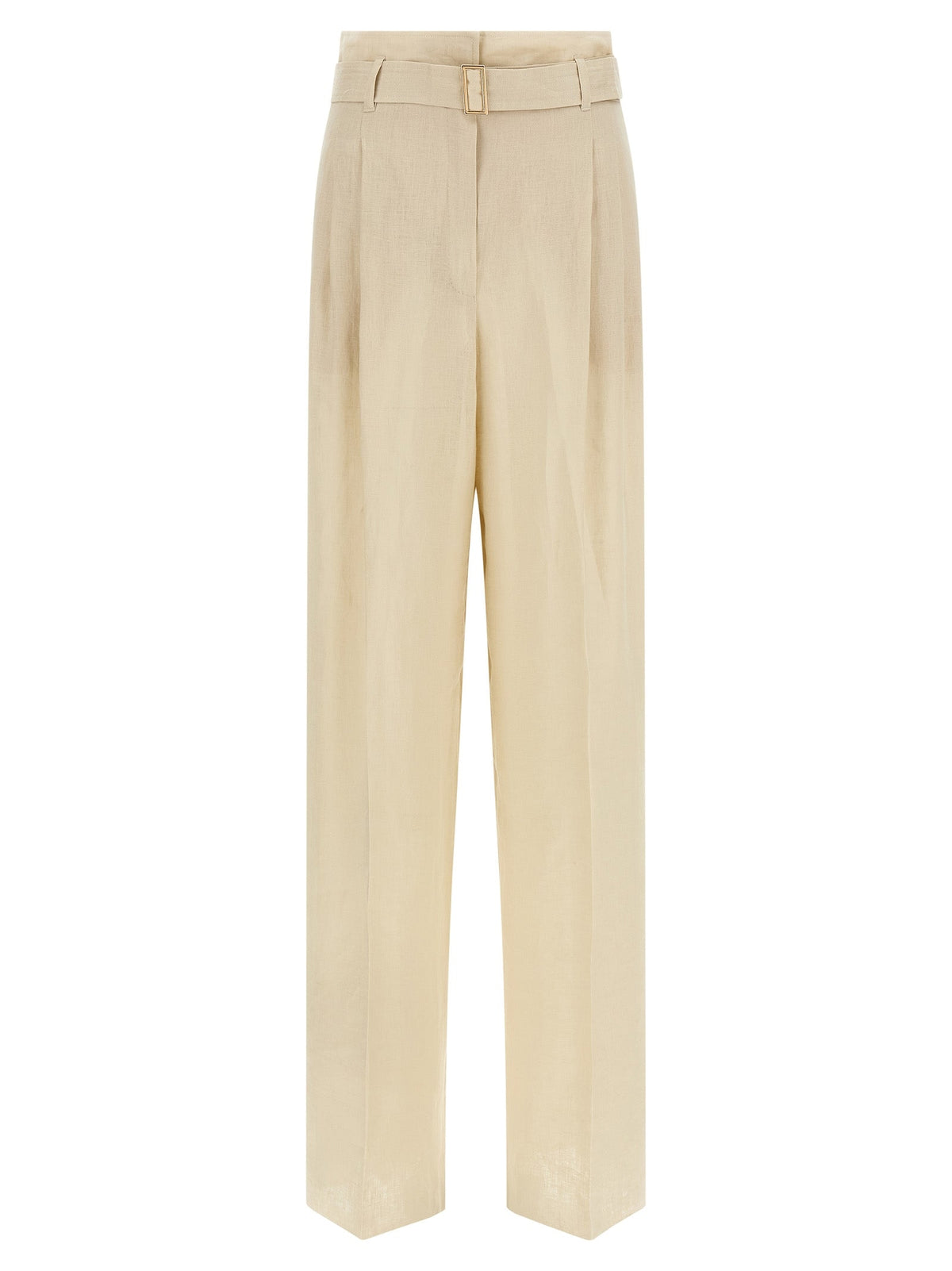 Max Mara Beige Linen Casual Pants