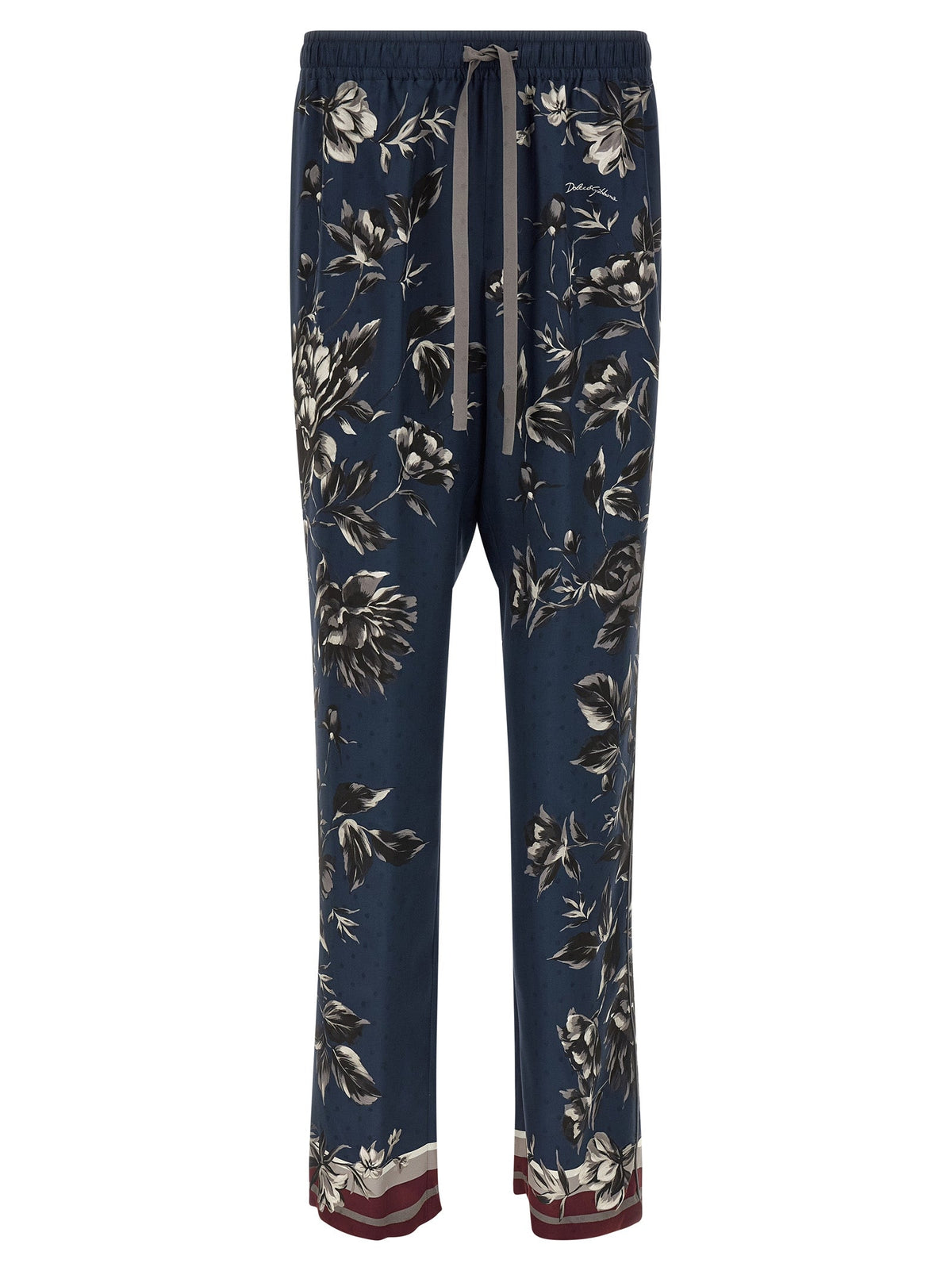 Dolce & Gabbana Blue Silk Casual Pants