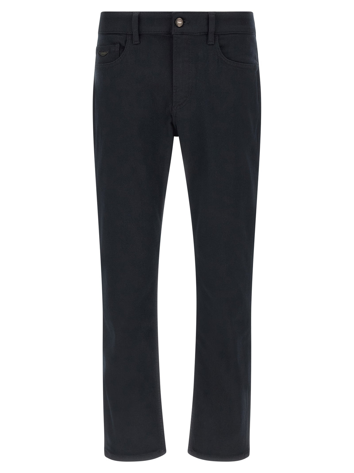 Hugo Boss Blue Polyester Straight-Leg Jeans