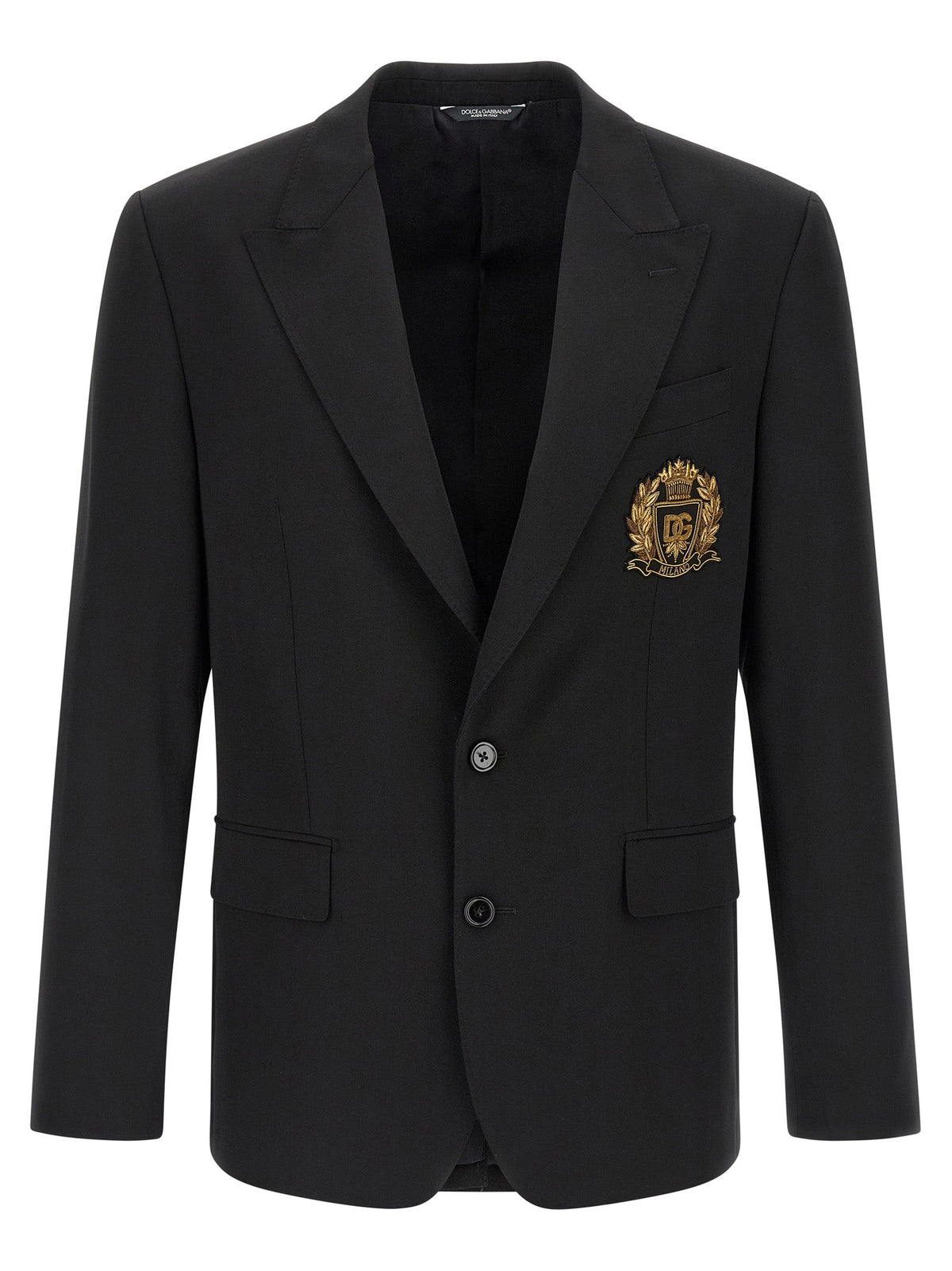 Dolce & Gabbana Black Virgin Wool Blazer