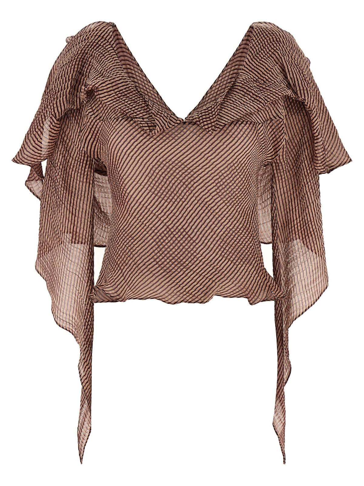Kiko Kostadinov Bordeaux Linen Blouse