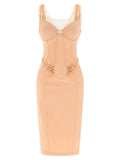 Elisabetta Franchi Multicolor Polyamide Midi Dress