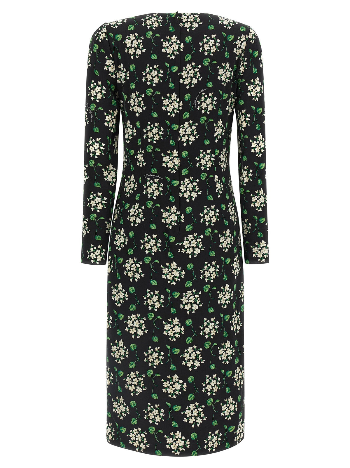 Dolce & Gabbana Black Synthetic Midi Dress