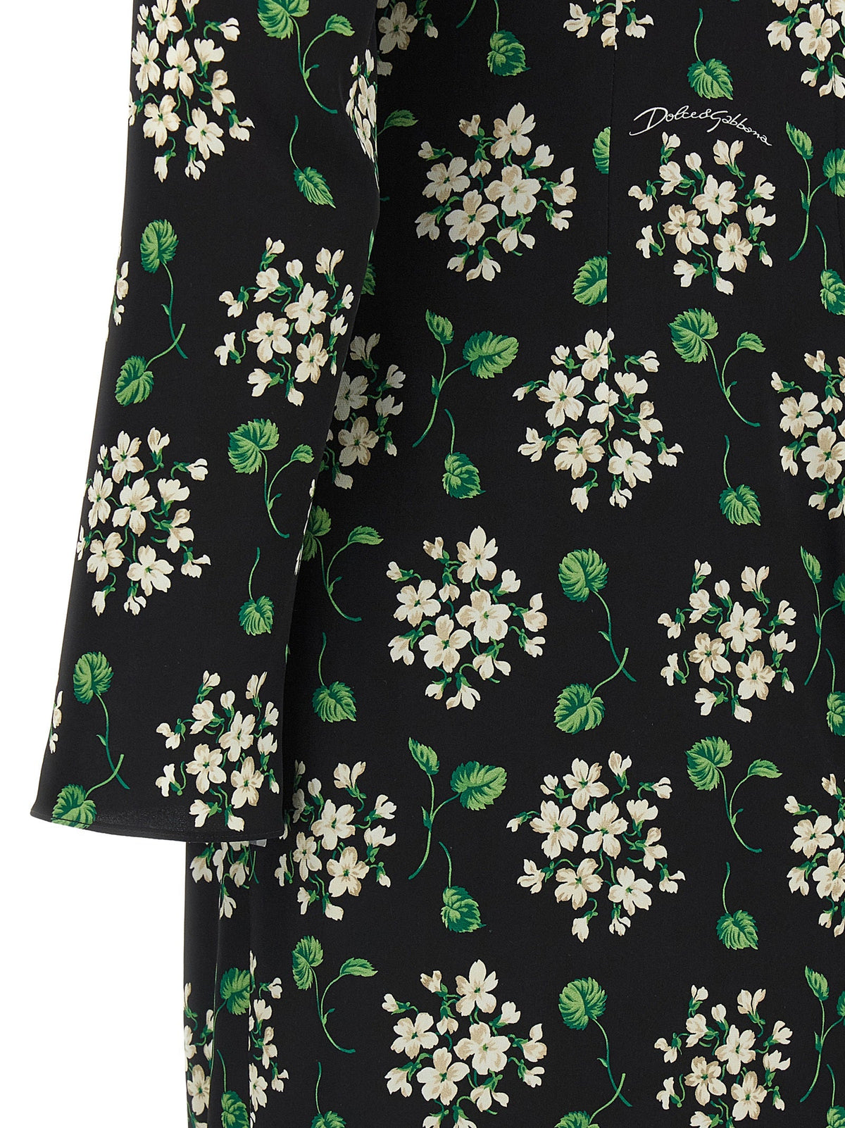 Dolce & Gabbana Black Synthetic Midi Dress
