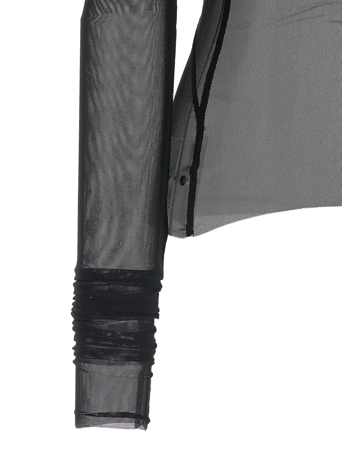 Rick Owens Black Nylon Cardigan
