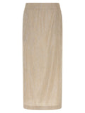 Peserico Beige Viscose Midi Skirt