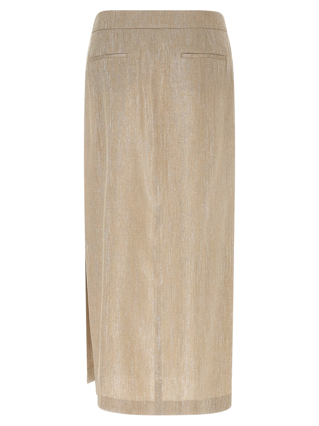 Peserico Beige Viscose Midi Skirt