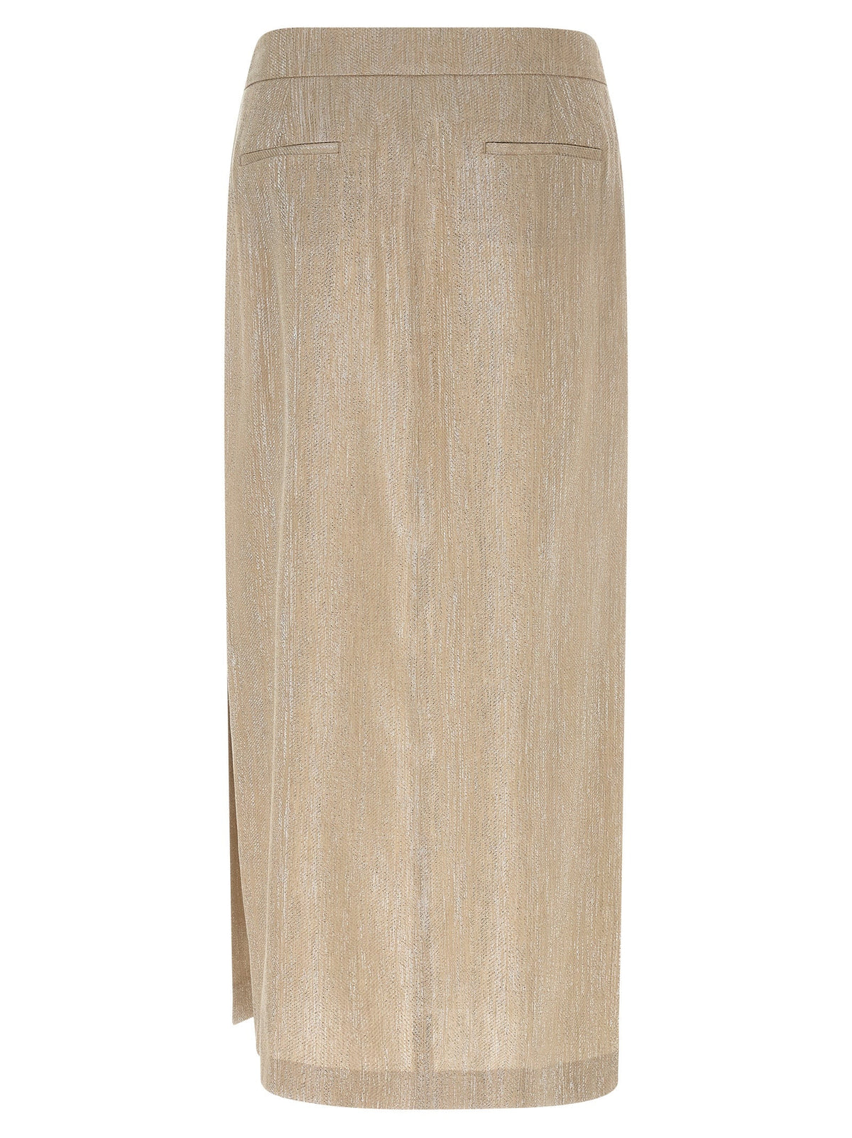 Peserico Beige Viscose Midi Skirt