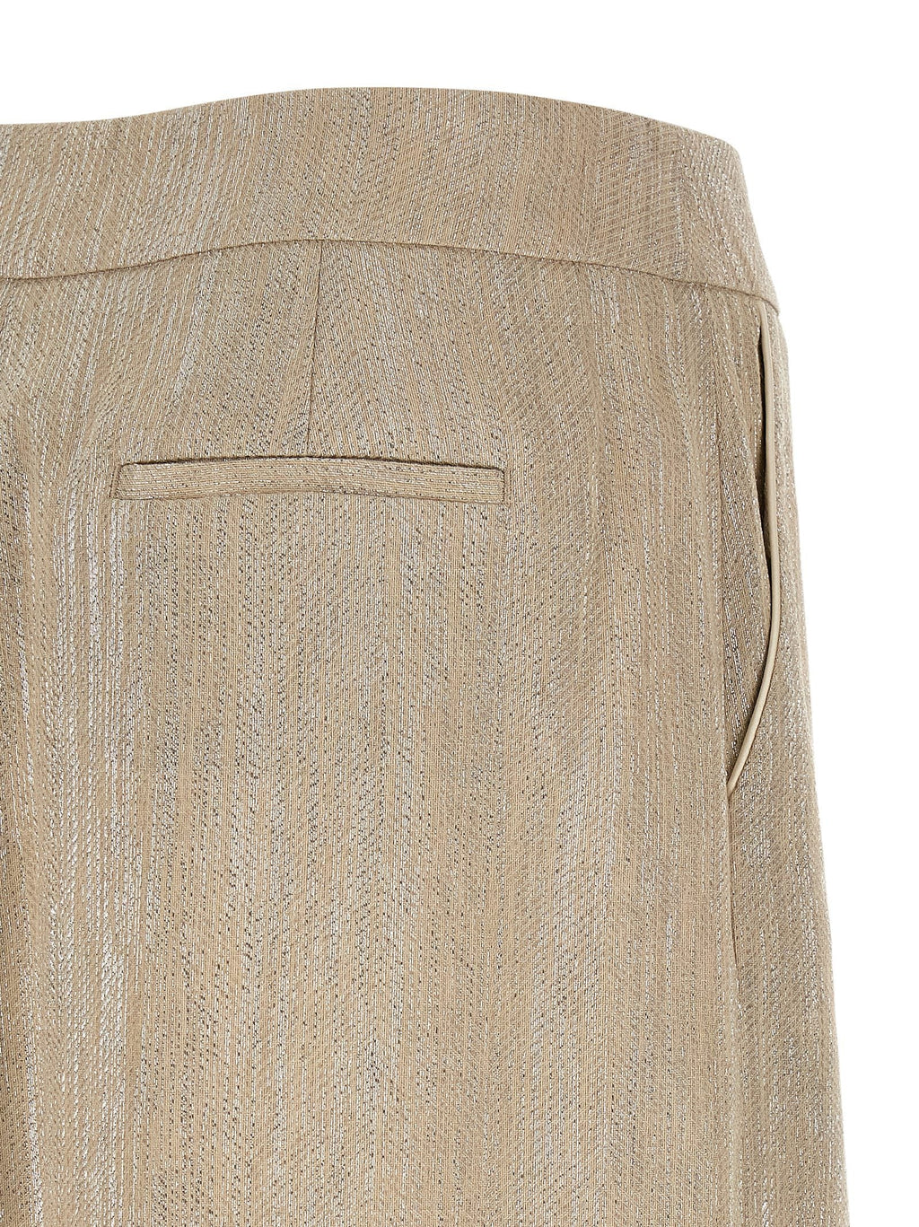 Peserico Beige Viscose Midi Skirt