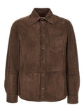 Brunello Cucinelli Brown Lamb Leather Blouse