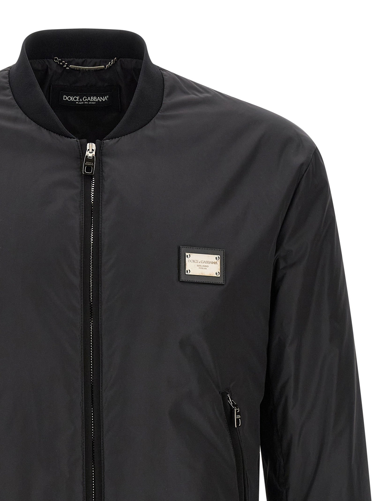 Dolce & Gabbana Black Polyamide Bomber