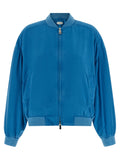 Versace Blue Silk Bomber